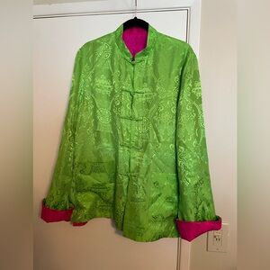 Green and Pink Brocade Jacket
